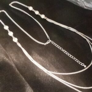 Long & layered box chain with crystals